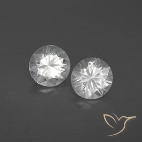 Gemas de Circón Blanco natural de 2.37 ct, Redondo, VVS-VS