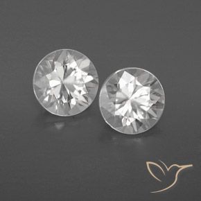 Gemas de Circón Blanco natural de 2.26 ct, Redondo, VVS-VS