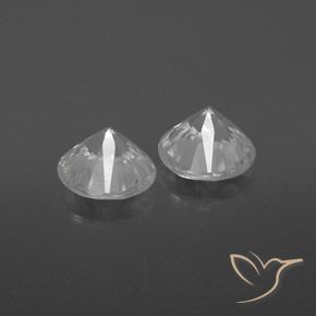 Gemas de Circón Blanco natural de 2.11 ct, Redondo, VVS-VS