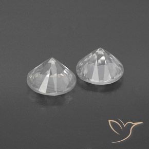 Gemas de Circón Blanco natural de 2.51 ct, Redondo, VVS-VS