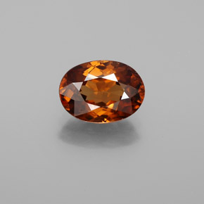 Circón Naranja oscuro natural de 2.03 ct, Corte Óvalo, VVS