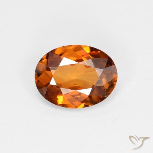 1.48ct Natural Naranja terroso Circón, Ovalada, VVS