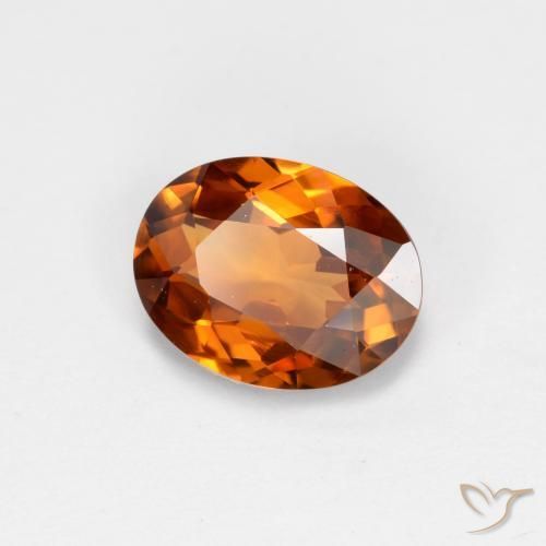 Circón Naranja terroso natural de 1.48 ct, Ovalada, VVS