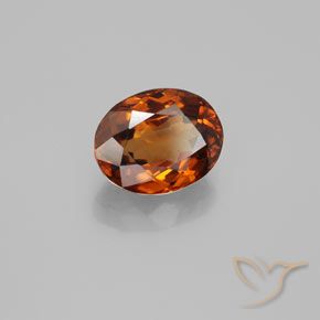 Circón Naranja oscuro natural de 2.22 ct, Ovalada, VVS