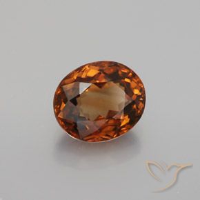 Circón Naranja oscuro natural de 2.21 ct, Ovalada, VVS