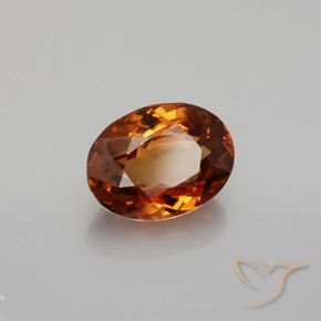 Circón Naranja oscuro natural de 1.95 ct, Ovalada, VVS