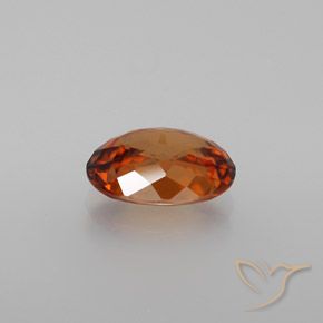 Circón Naranja oscuro natural de 1.95 ct, Ovalada, VVS
