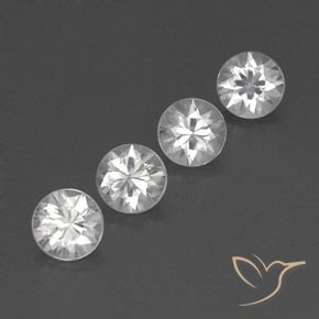 Gemas de Circón Blanco natural de 4.70 ct, Redondo, VVS-VS