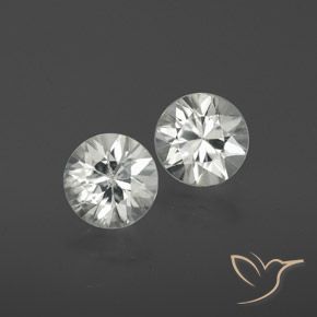 Gemas de Circón Blanco natural de 2.23 ct, Redondo, VS