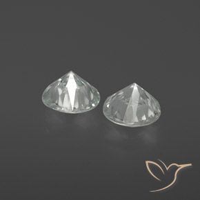 Gemas de Circón Blanco natural de 2.23 ct, Redondo, VS