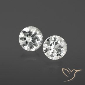 Gemas de Circón Blanco natural de 2.15 ct, Redondo, VS