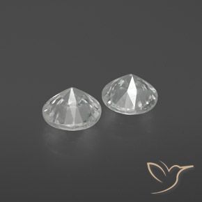 Gemas de Circón Blanco natural de 2.15 ct, Redondo, VS