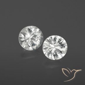 Gemas de Circón Blanco natural de 2.10 ct, Redondo, VS