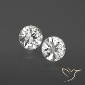 Gemas de Circón Blanco natural de 2.12 ct, Redondo, VS