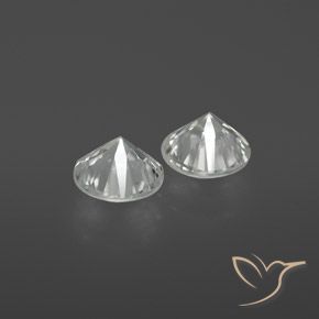 Gemas de Circón Blanco natural de 2.12 ct, Redondo, VS