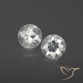 Gemas de Circón Blanco natural de 2.30 ct, Redondo, VVS-VS