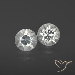 2.38ctw Natural Blanco Circón, Redondo, VVS-VS