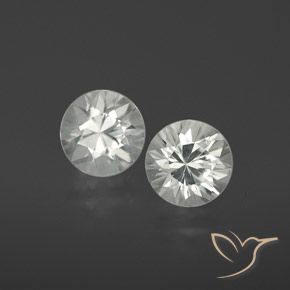 Gemas de Circón Blanco natural de 2.38 ct, Redondo, VVS-VS