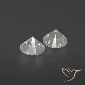 Gemas de Circón Blanco natural de 2.38 ct, Redondo, VVS-VS