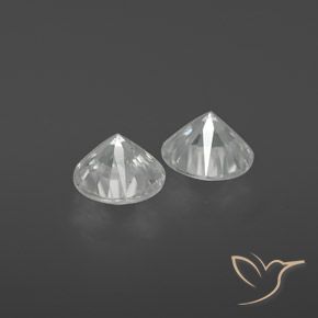 Gemas de Circón Blanco natural de 2.47 ct, Redondo, VS