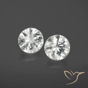 Gemas de Circón Blanco natural de 2.12 ct, Redondo, VS