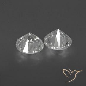 Gemas de Circón Blanco natural de 2.04 ct, Redondo, VVS-VS