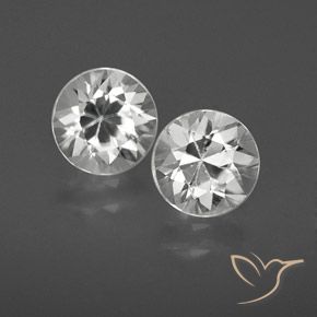 Gemas de Circón Blanco natural de 2.24 ct, Redondo, VVS-VS