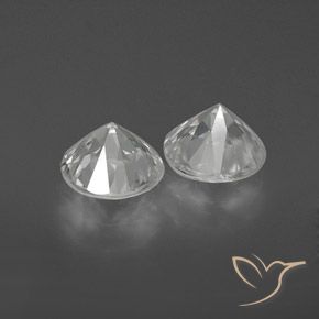 Gemas de Circón Blanco natural de 2.24 ct, Redondo, VVS-VS