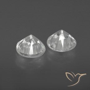 Gemas de Circón Blanco natural de 2.33 ct, Redondo, VS