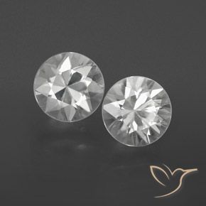 Gemas de Circón Blanco natural de 2.33 ct, Redondo, VVS-VS