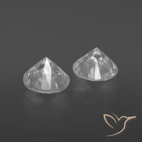 Gemas de Circón Blanco natural de 2.33 ct, Redondo, VVS-VS