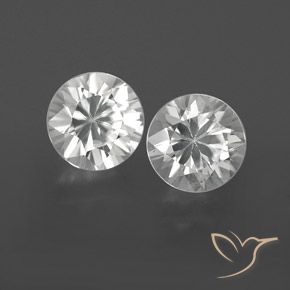 Gemas de Circón Blanco natural de 2.23 ct, Redondo, VVS-VS