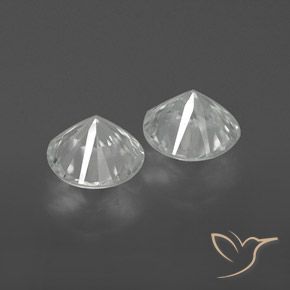 Gemas de Circón Blanco natural de 2.23 ct, Redondo, VVS-VS