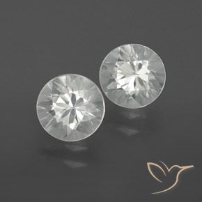 Gemas de Circón Blanco natural de 2.15 ct, Redondo, VVS-VS