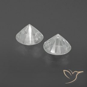 Gemas de Circón Blanco natural de 2.15 ct, Redondo, VVS-VS