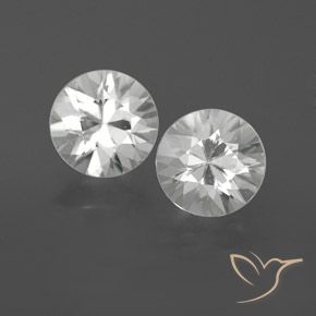 Gemas de Circón Blanco natural de 2.34 ct, Redondo, VVS-VS