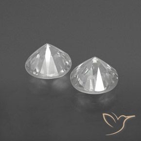 Gemas de Circón Blanco natural de 2.36 ct, Redondo, VVS-VS
