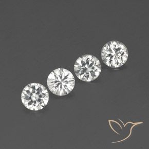 4.41ctw Natural Blanco claro Circón, Redondo, VS