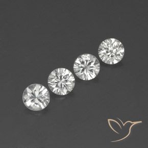 4.63ctw Natural Blanco claro Circón, Redondo, VVS-VS