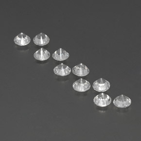 Gemas de Circón Blanco natural de  ct, Corte Redondo, VVS-VS