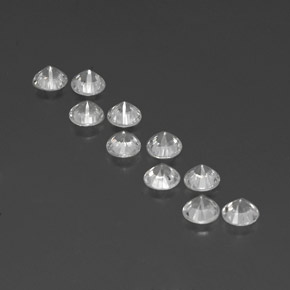Gemas de Circón Blanco natural de  ct, Corte Redondo, VVS-VS