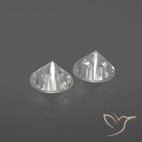 Gemas de Circón Blanco natural de 2.42 ct, Redondo, VVS-VS