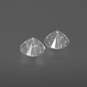 Gemas de Circón Blanco natural de 2.38 ct, Corte Redondo, VVS-VS