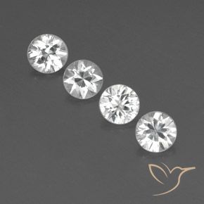 4.54ctw Natural Blanco Circón, Redondo, VVS-VS