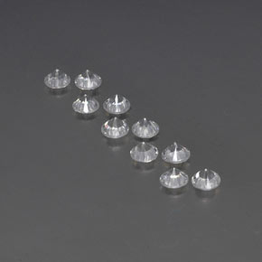 Gemas de circón blanco natural de  ct, corte redondo, VVS-VS