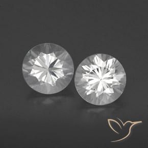 Gemas de Circón Blanco natural de 2.43 ct, Redondo, VVS-VS