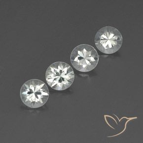 Gemas de Circón Blanco natural de 4.79 ct, Redondo, VVS-VS