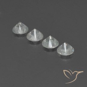 Gemas de Circón Blanco natural de 4.79 ct, Redondo, VVS-VS