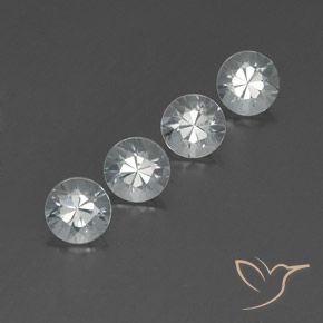 Gemas de Circón Blanco natural de 4.88 ct, Redondo, VVS-VS
