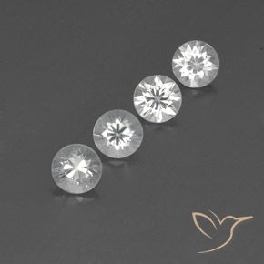 Gemas de Circón Blanco natural de 3.76 ct, Redondo, VVS-VS